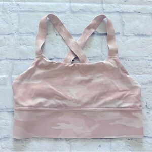 Athleta Sports Bra S | Dusty Pink Camo Crossback Longline